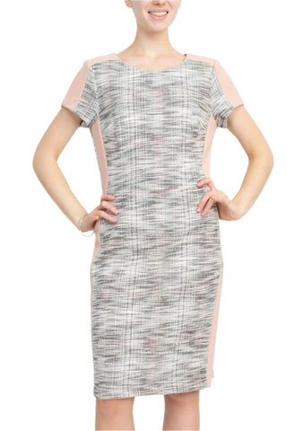 Connected Apparel Scoop Neck Short Sleeve Knit Dress - Glamourous Grace