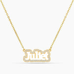 Kid's Iced Bubble Enamel Name Necklace