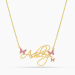 The Butterfly Script Name Necklace