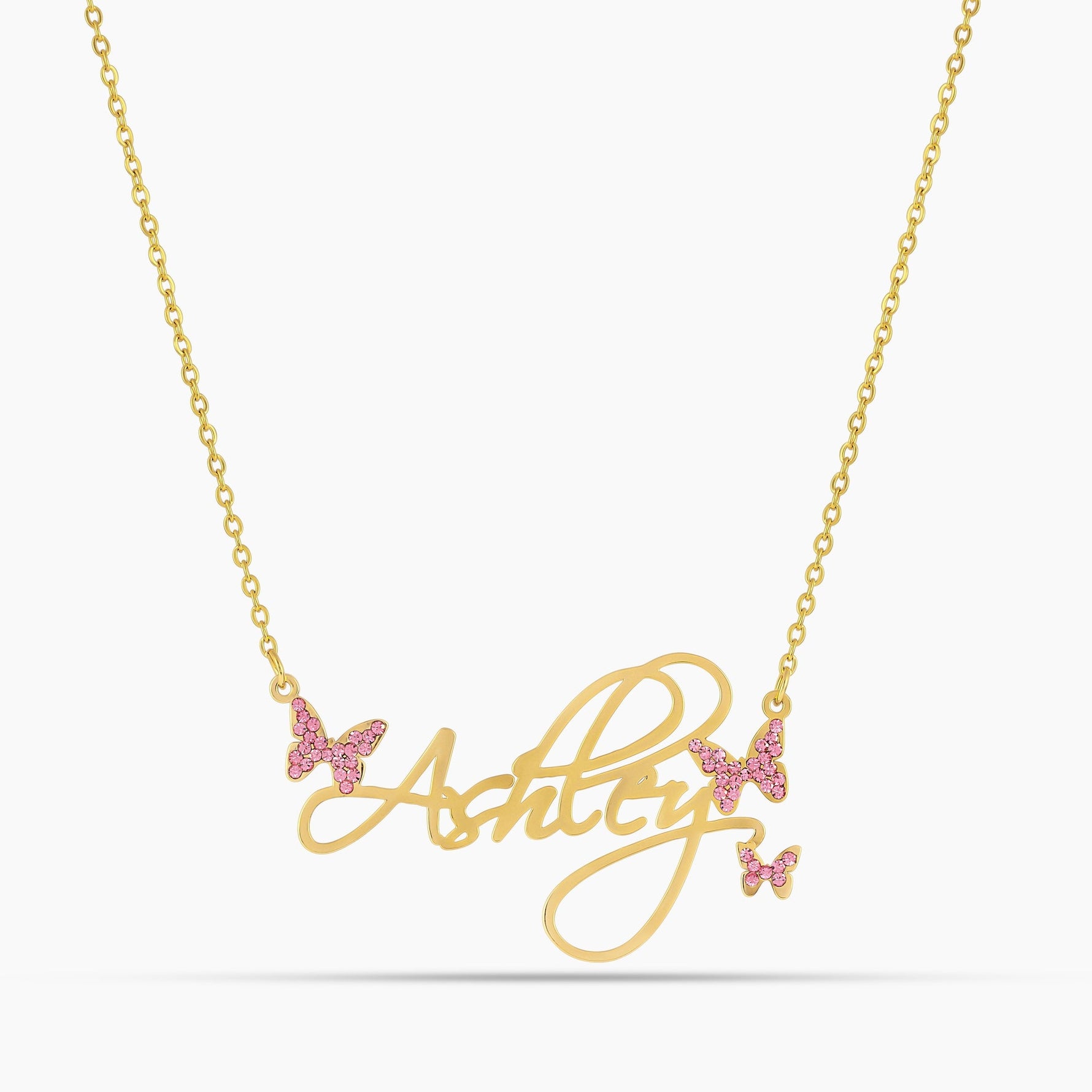 The Butterfly Script Name Necklace
