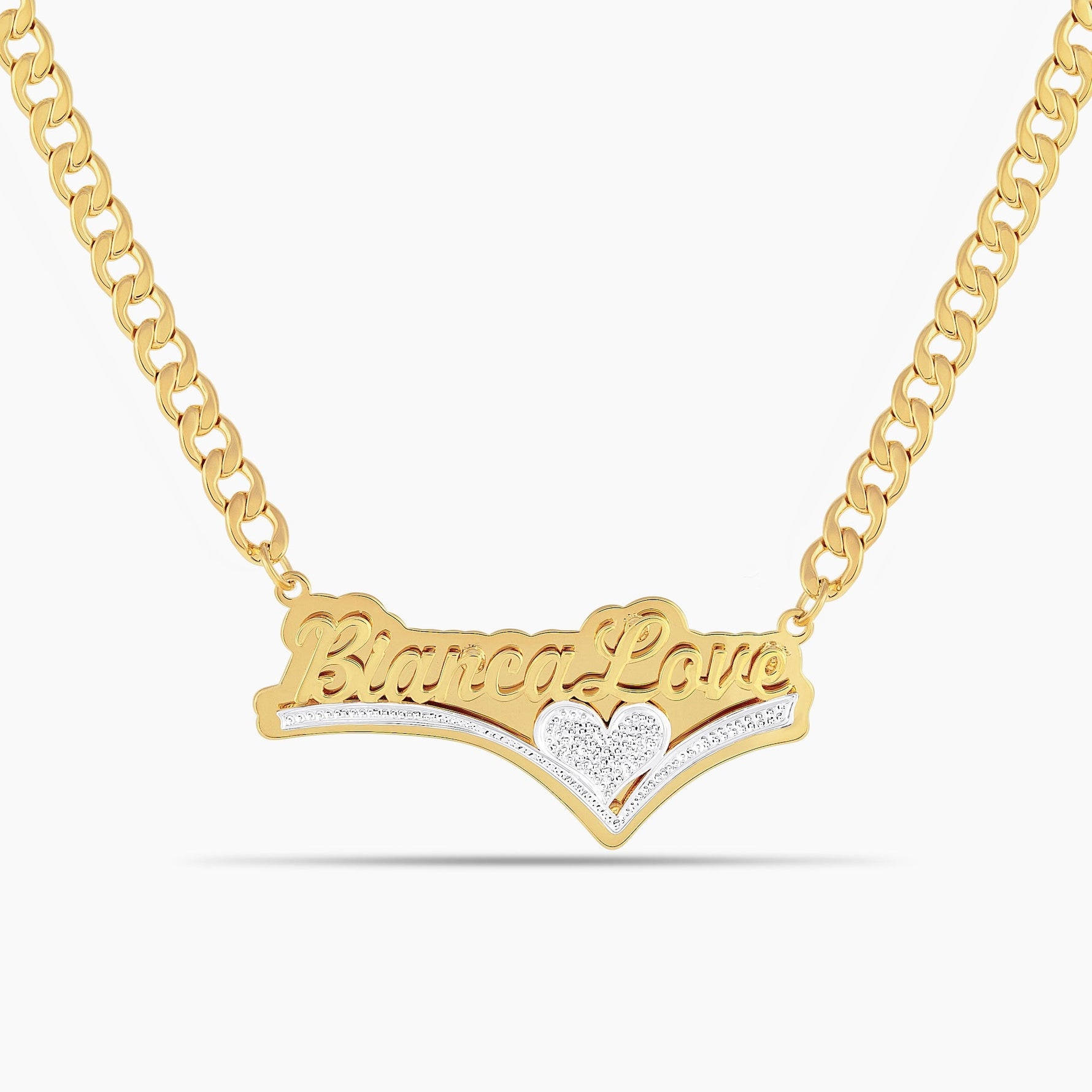 Double Plated Lover’s Drop Name Necklace