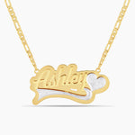 Double Plated Sweetheart Name Necklace