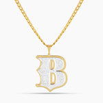 Double Plated Old English Initial Necklace