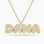 Iced Puff Name Necklace