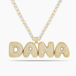 Iced Puff Name Necklace
