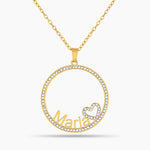 Iced Halo Name Necklace