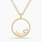 Iced Halo Name Necklace