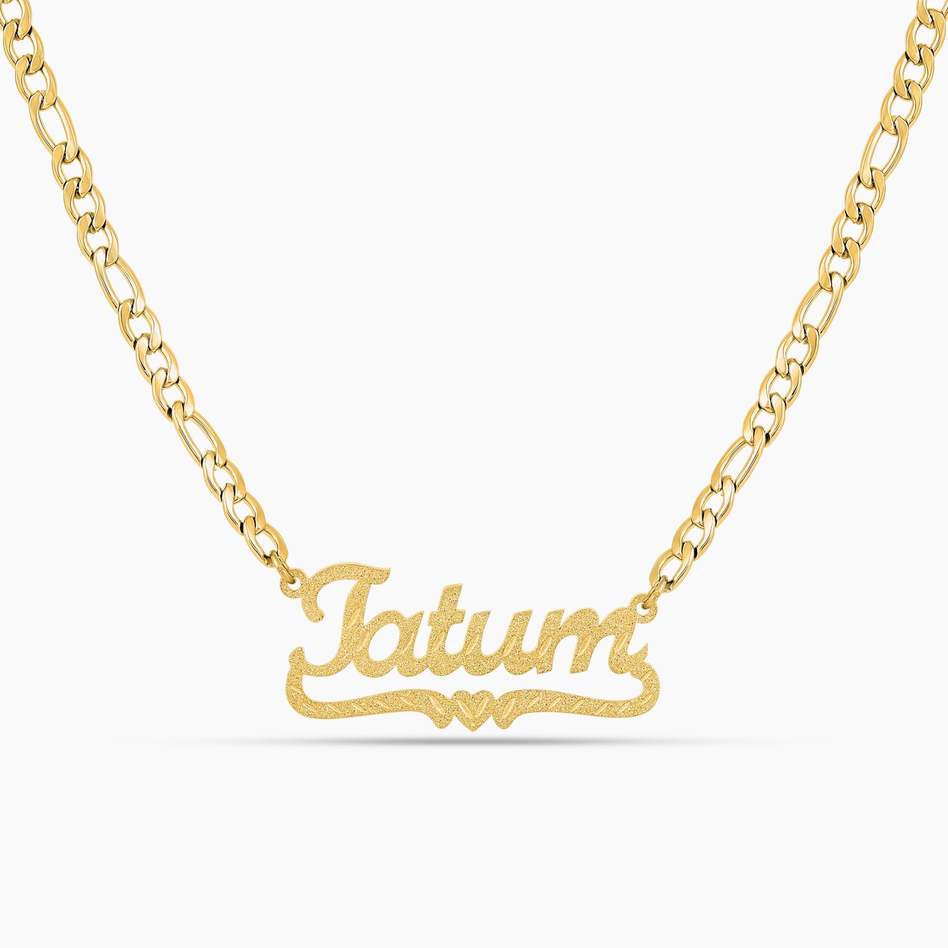 Frosted Diamond Cut Name Necklace