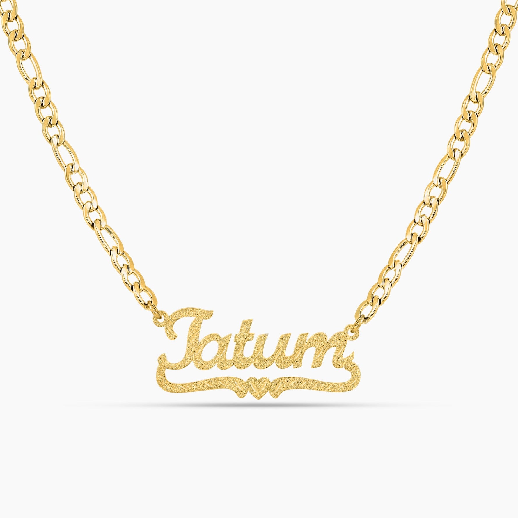 Frosted Diamond Cut Name Necklace