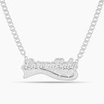Double Plated Love Curve Name Necklace