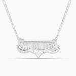 Double Plated HeartCrest Name Necklace