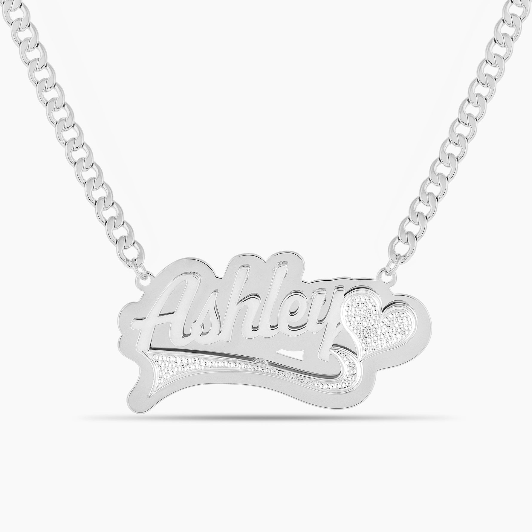 Double Plated Sweetheart Name Necklace