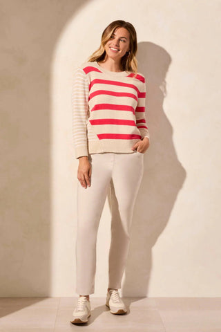 Fuchsia Stripe Sweater - By Baano