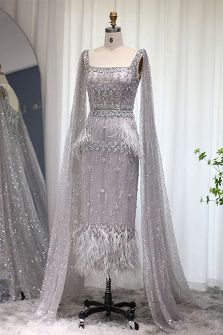 True Fantasy Beaded Crystal Midi Dress - By Baano