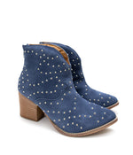 Twilight Studded Heeled Ankle Boot in Denim Naughty Monkey