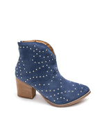Twilight Studded Heeled Ankle Boot in Denim Naughty Monkey