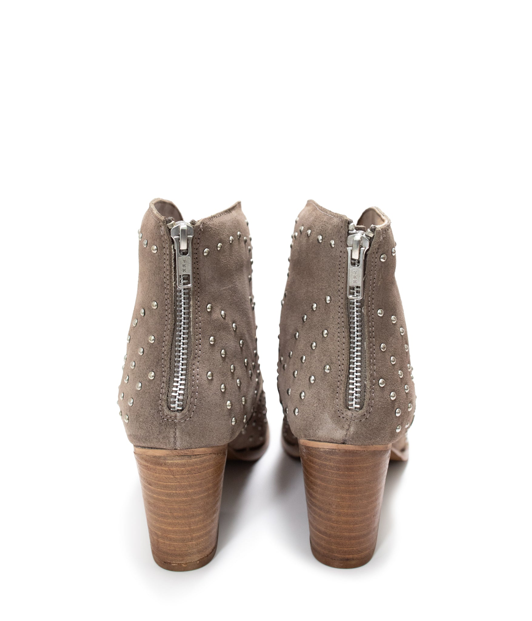 Twilight Studded Heeled Ankle Boot in Taupe Naughty Monkey