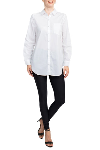Grand & Greene Collar Neck Button Detail Long Cuffs Sleeves Rayon Top - Glamourous Grace
