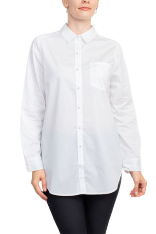 Grand & Greene Collar Neck Button Detail Long Cuffs Sleeves Rayon Top - Glamourous Grace