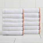 Cotton Border-Stitched 6-Piece Towel Set - Valery Collection