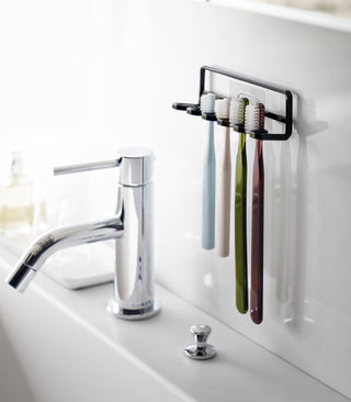 Traceless Adhesive Toothbrush Holder - Steel - By Baano