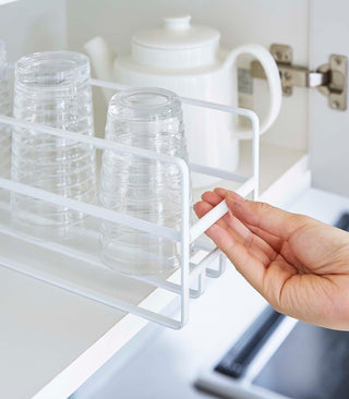Glass and Mug Cabinet Organizer - Steel - By Baano