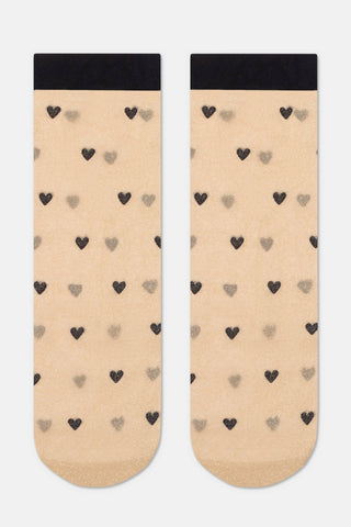 Shimmering Socks Conte Fantasy - "Hearts" Designs - By Baano