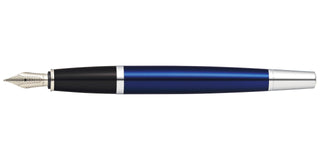 Bailey™ Blue Lacquer Stainless Steel Medium Nib Fountain Pen - By Baano