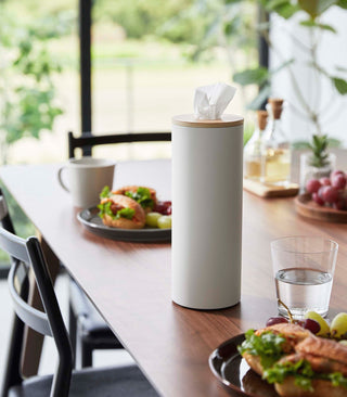 Round Tissue Case - Steel + Wood - By Baano