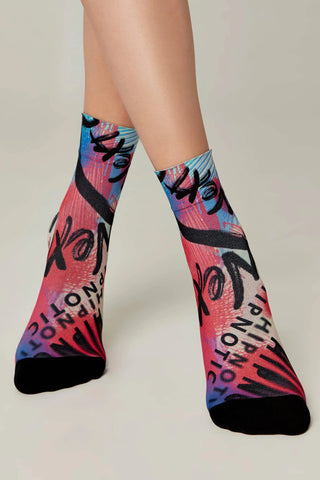 Socks Conte Fantasy 909 - "Hipnotic" Pattern - By Baano