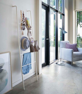 Leaning Ladder with Grid Panel (63" H)  - Steel - By Baano