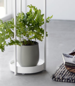 Two-Tier Rolling Plant Stand (28" H)  - Steel - By Baano