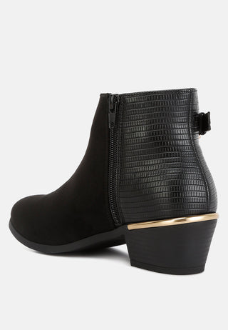 Ulani Belt Detail Ankle Length Boots