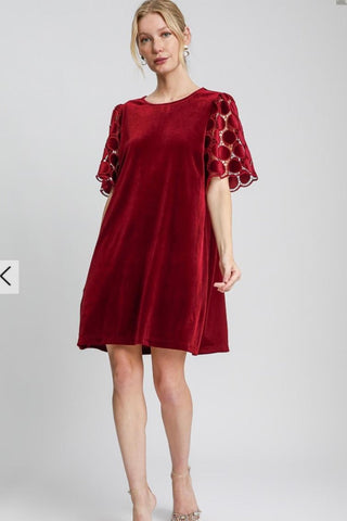 Dress, Velvet Shift