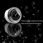 Universal 7/8" Waterproof Chrome Motorcycle Bike Handlebar Mount Quartz Clock Motorcycle Handlebar Clock, Motorcycle Modification Handlebar Mount Waterproof Quartz Clock Watch Accessories Watch Aluminum Luminous Clock Moto Black Stevvex