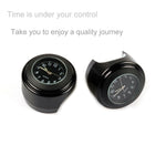 Universal 7/8" Waterproof Chrome Motorcycle Bike Handlebar Mount Quartz Clock Motorcycle Handlebar Clock, Motorcycle Modification Handlebar Mount Waterproof Quartz Clock Watch Accessories Watch Aluminum Luminous Clock Moto Black Stevvex