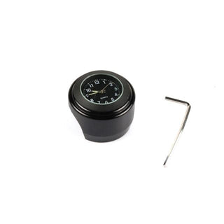 Universal 7/8" Waterproof Chrome Motorcycle Bike Handlebar Mount Quartz Clock Motorcycle Handlebar Clock, Motorcycle Modification Handlebar Mount Waterproof Quartz Clock Watch Accessories Watch Aluminum Luminous Clock Moto Black Stevvex