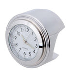 Universal Waterproof 7/8 Motorcycle Bike Handlebar Mount Clock Watch Quartz Watch Motorcycle Handlebar Mount Watch Dial Clock Universal Waterproof Silver Tone Clock Aluminum Luminous Clock For Motorbike Stevvex