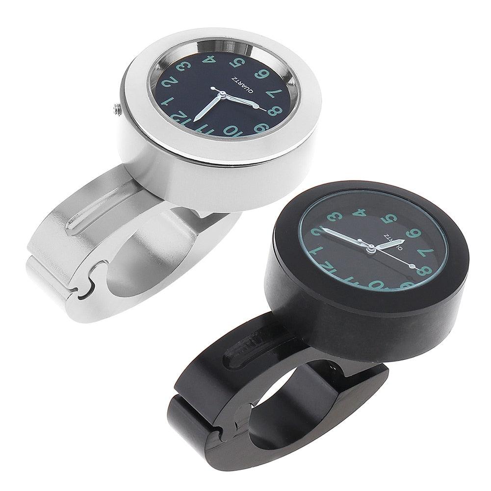 Universal Waterproof Motorbike Clock  Night Light Motorcycle Handlebar Mount Clock Watch Dial Bike Handlebar Clock Watch Motorcycle Handlebar Mount Watch Clock Set with Anti-Skid Pad Wrench Universal Waterproof Black Stevvex