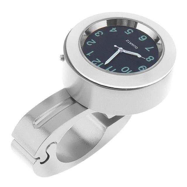 Universal Waterproof Motorbike Clock  Night Light Motorcycle Handlebar Mount Clock Watch Dial Bike Handlebar Clock Watch Motorcycle Handlebar Mount Watch Clock Set with Anti-Skid Pad Wrench Universal Waterproof Black Stevvex