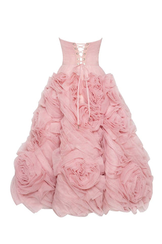 Unreal Sensibility Strapless Midi Dress - By Baano