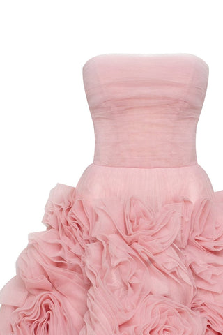 Unreal Sensibility Strapless Midi Dress - By Baano