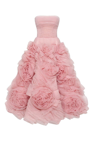 Unreal Sensibility Strapless Midi Dress - By Baano