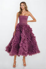 Unreal Sensibility Strapless Midi Dress - By Baano