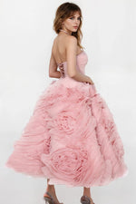 Unreal Sensibility Strapless Midi Dress - By Baano