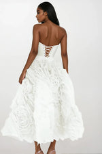 Unreal Sensibility Strapless Midi Dress - By Baano