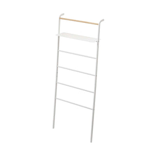 Leaning Storage Ladder With Shelf (63" H)  - Steel - By Baano
