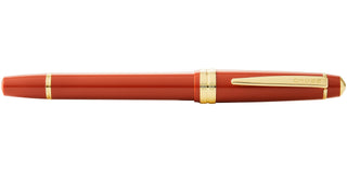 Bailey Light™ Polished Amber Resin and Gold Tone Extra Fine Nib Fountain Pen - By Baano