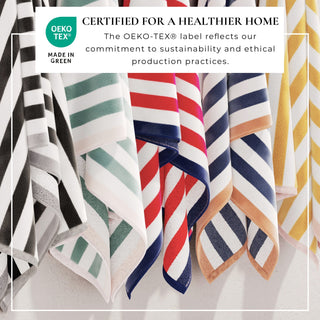 Oversized Striped Border Cabana Beach Towel - Santa Cruz Great Bay Home