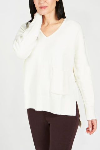 V-Neck Knit Sweater - By Baano